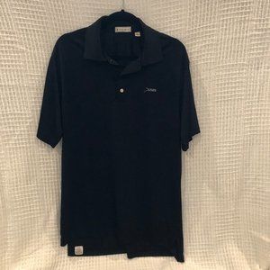 Peter Millar Dunes Black polo golf tennis short sleeve Large